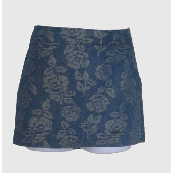 Abercrombie & Fitch Y2K Style Mini Skirt with liner shimmery Floral size 6 - Picture 2 of 5